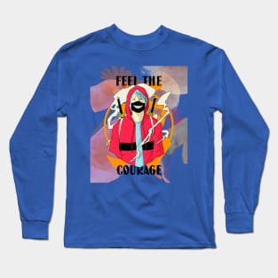 Feel the Courage (anime boy hoodie mask) Long Sleeve T-Shirt